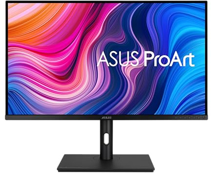 ASUS ProArt Display Monitor HDR 4K da 32 (PA329CV) - UHD (3840 x 2160), IPS, 100% sRGB/Rec.709, ΔE < 2, Calman Verified, USB-C Power Delivery, DisplayPort, HDMI, Hub USB 3.1, morsetto C, altezza