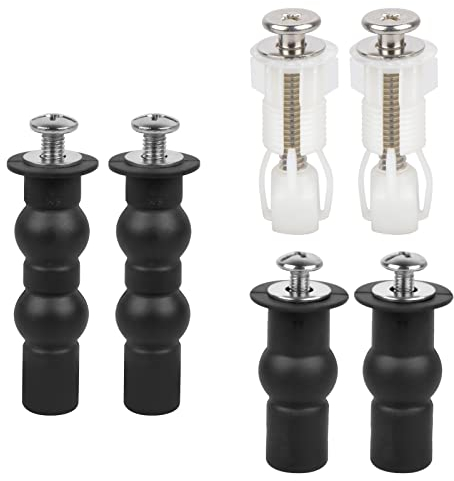 3 Paare Toilettensitz Behoben Schrauben Set, Befestigungs Toilettendeckel Schrauben Edelstahl 304, Universal WC-Sitz Befestigungsset Erweiterungsbolzen aus Gummi, Toiletten Sitz Schrauben Zubehör.