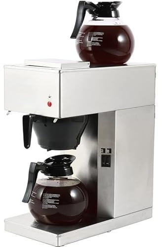 Commercial Filter Coffee Maker Manual Fill 1 Glass jug 2 hotplates DA-RB286W