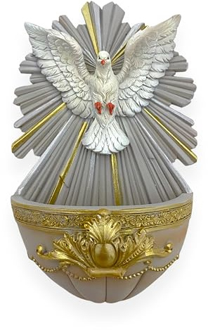 8 Inch Holy Spirit Dove Holy Water Font Fountain Fuente Agua Bendita Espiritu Santo Religiousn Gift
