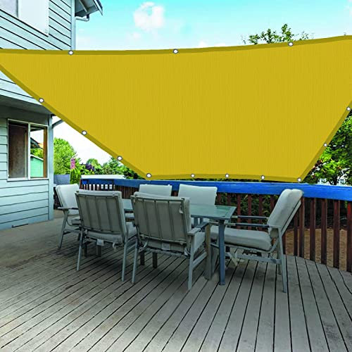 Sun Shade Sail Rectangle 1.5 x 3 m Sunscreen Durable Perfect Right Angle Sun Sail Shades with Free Rope with Grommets for Patio Backyard Lawn Deck Sand, Cream Color