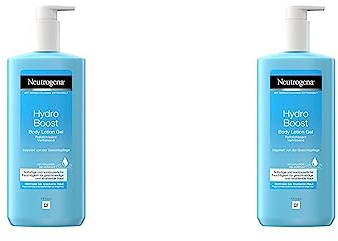 Neutrogena Hydro Boost Bodylotion Gel, ultraleichte Feuchtigkeitscreme mit Hyaluron, für normale bis trockene Haut, 400ml (Packung mit 2)