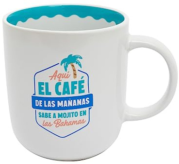 Mr.Wonderful Taza, Aquí el café de las mañanas sabe a mojito en las Bahamas, 12 x 15,5 x 18,5