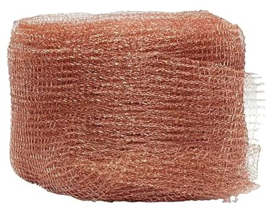 kingsea Anti Schneckenzaun Kupfer 12,7cm x 6m, Kupfernetz Schneckenzaun Reines Kupfergeflecht Kupfergeflecht, Shneckenschutz für Garten, Nacktschnecken, Mäuse Abwehr