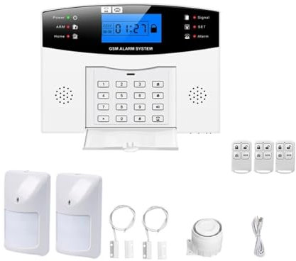 Alarm System Tuya Smart Wireless Wired Wifi Burglar Alarm System Security Home With Auto Dial Motion Door Sensor Detector Zero false positive rate (Color : Kit E)