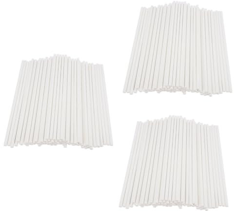 MAGICLULU 300pièces Bâtons Papier pour Sucettes Tiges Blanches pour Gâteaux Et Bonbons pour Projets Et Fêtes Anniversaire