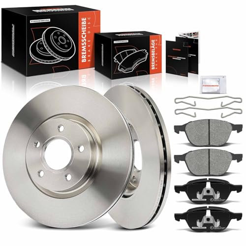 Frankberg Bremsensatz inkl. 2x Bremsscheiben + 4x Bremsbeläge Vorne Kompatibel mit Focus III Turnier K.u.g.a I Focus C-Max DM2 K.u.g.a II DM2 Replace# C2Y33323Z