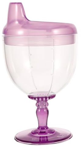 TOYANDONA PPY Gobelet en plastique 180 ml – Tasse à lait mignonne avec couvercle et verre d'alimentation pour bébé, tout-petit, nourrisson, violet