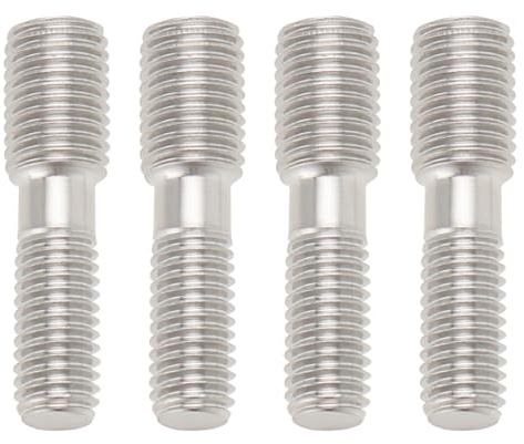 YINETTECH 4PCS 304 Stainless Steel Exhaust Manifold Stud M8x1.25 to M10x1.5 Reducing Screw Compatible with ATU Akros 1997-1998 Silver