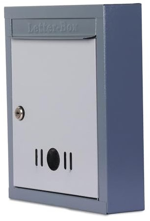 Letter Box for Home, Wall Mount Stand, Metal Wall Mount Shelf, Letter Box, Mail Box, Outdoor Mailboxes, Home Decor Items (Grey)