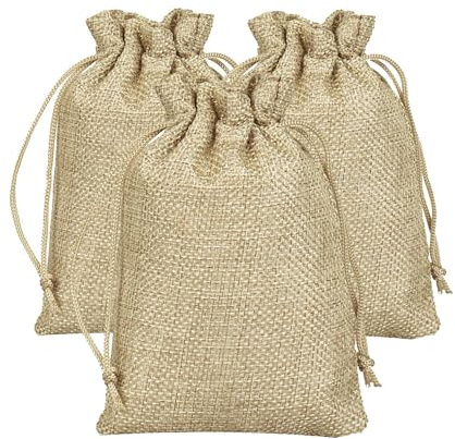 GreatRise Saquitos de yute con cordón, 10 unidades, 30 x 40 cm, bolsas de regalo grandes, bolsas de yute, bolsas de regalo para calendario de Adviento, joyas, manualidades, regalos de boda, Navidad