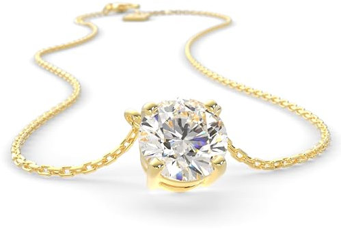 SERASAR Gold Kette Damen Schmuck 585 Halskette Echtgold für Frauen Stein Anhänger Schlicht Diamant Muttertagsgeschenk 30 geburtstag