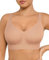 FeelinGirl Womens Wireless Bras Built-in Foam Cups Bralettes No Underwire Full Coverage T-Shirt Bra Plus Size Sports Bras Everyday Seamless Bra Dark Skin 4XL