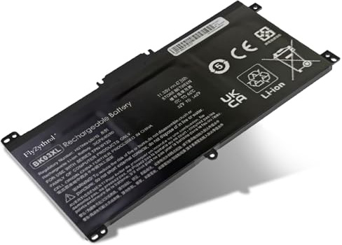FlyZythrol BK03XL 916811-855 battery compatible with HP Pavilion X360 14-ba1xx 14-ba008nf 14-ba125cl 14-ba175nr 14-ba051cl 14m-ba013dx 14m-ba015dx BKO3XL HSTNN-UB7G TPN-W125 11.55V 47.31Wh