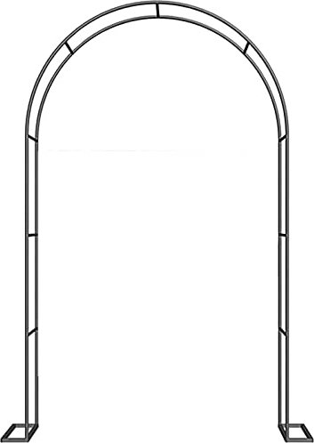 Arche de jardin en métal noir pour décoration de cérémonie de mariage, assemblage facile et parfaite pour l'extérieur, cour, arche de roses avec fleurs incluses