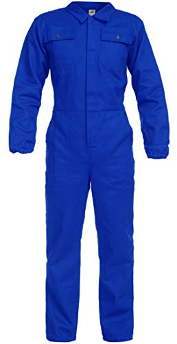 BWOLF ANAX Tuta da Lavoro Uomo con Tasche Multiple, Tessuto Resistente 100% Cotone, blu reale, S