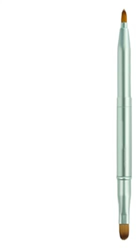Läppstiftsborste – infällbar läppsminkborste | Dubbeländade läppborstar | Läppborste Applikator | Läppstift Makeup Liner Applikator | Läppstift borste med lock för glans, ögonskugga, krämer
