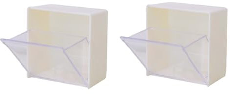 Cabilock 2er-packung Desktop-aufbewahrungsbox Veranstalter Halter Für Wattepads Lagerung Wand Unterlage Baumwolle Speicher Machen Wattebauschhalter Organizer Für Wattepadhalter Weiß Plastik