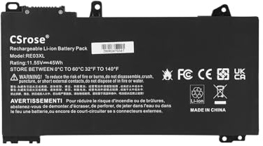 CSrose RE03XL Laptop Battery for HP ProBook 445 440 430 G7 450 455 455R 455R G6 ZHAN 66 Pro 13 G2 14 G2 14 G3 15 G2 Series L32656-002 L32656 005 L32407-2C1 L32407-541 L32407-AC1 HSTNN-OB1C REO3XL