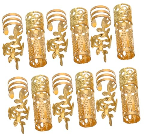 OFFIGAM 40 Stück Dreadlocks Haarschmuck aus Legierung in Gold Leicht zu Verwenden für Braids Zubehör Damen und Herren Alltag und Hochzeit