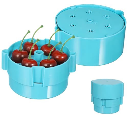 Holibanna 6Loch Kirschenentkerner mit Löchern Effizientes Entkernen für Kirschen Gleichzeitig Benutzerfreundliches Design Leicht zu Reinigen Tragbar und Langlebig Küchen Gadget für Vorbereitung