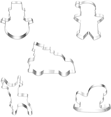 5 Stück Ausstechformen Fondant Kuchenform 3D Cartoon Fondant Kuchenform Backutensilien Zuhause