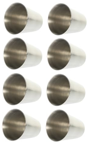 FUNOMOCYA 8 piezas Tazas de Licor Inoxidable Resistentes Compacto Portátiles para Vino Blanco Fáciles de Limpiar y