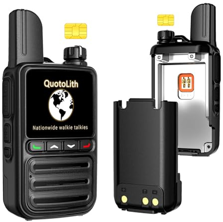 2 Pcs Lifetime Free Long Range Walkie Talkies,4G LTE Unlimited Range POC Two-Way Radios,with Lifetime SIM Card,5000+ Miles with Nationwide Range,for Construction/Fleet Dispatch/Property Management
