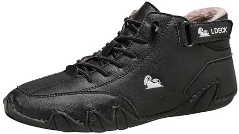 Generisch 2026 Women's Men's Comfortable Non-Slip Winter Barefoot Shoes Real Outdoor Lightweight Shoes Warm Lined Winter Shoes Barefoot Hiking Shoes Snow Boots, black, 9 UK