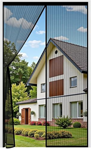 Auxmir Zanzariera Magnetica per Porte 110 x 230CM, Tenda Zanzariera Porta con Allargamento Superiore Anti Insetti Traspirante Chiusura Automatica Facile da Installare, Resistente per Casa, Cortile