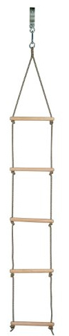 Hörby Bruck Kletterleiter 190 (Länge 1,9 Meter, mit Holzsprossen, Holzleiter für Innen und Außen) 4059