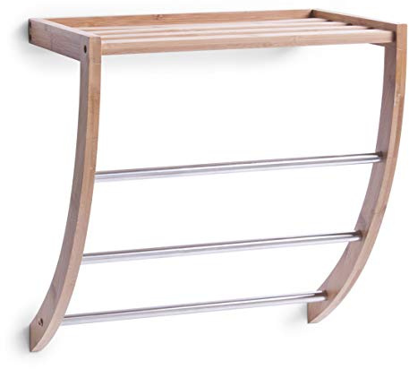 Zeller Present 13595 Porte-Serviettes Bambou/Chromé 38 x 24 x 40 cm
