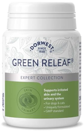 Dorwest Green Releaf Tablets, 200 Tablets, Natural Supplements for Dogs and Cats – For Healthier Skin, Joints, and Urinary Systems in Pets