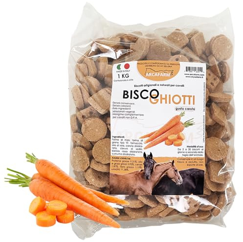 BISCOGHIOTTI BISCOTTI ARTIGIANALI ALLA CAROTA PER CAVALLI 1 KG Made in Italy