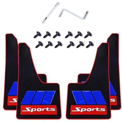 4 Pezzi Passaruota Auto Universali la luce auto parafanghi per auto Sopracciglia Auto Parafango per Auto SUV (rosso blu)