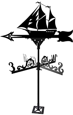 EICOFF Veleta, Veleta, Barco Pirata clásico, velero, Veleta, Acorazado, Veleta, Veleta de Metal, Veleta, jardín, Patio, Adorno, decoración, artesanía de Veleta