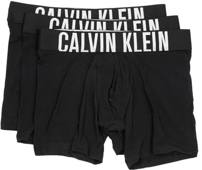 Calvin Klein Boxers Longs Lot de 3 Homme sous-Vêtement, Noir (Black/Black/Black), L