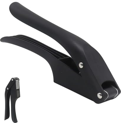 Pressa per aglio, Pressa per aglio con impugnatura ergonomica, Pressa manuale, Pressa per aglio tritatutto, Pressa per aglio, Trita aglio in acciaio inossidabile per noci, Trita aglio professionale