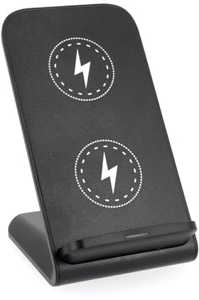 Chargeur sans Fil pour Xiaomi 14, 14 Ultra, 13, 12 Pro, 13 Pro/Mi 10, 11 - Charge Rapide Induction Bi-Zones 15W Qi, Support Bureau Noir