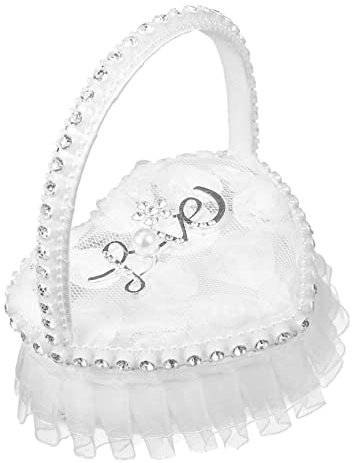 COLLBATH Ringkissen Für Hochzeit Und Verlobung Herzförmiger Ringhalter Aus Spitze Ringkästchen Zum Präsentieren Von Schmuck Für Zeremonien Und Besondere Anlässe