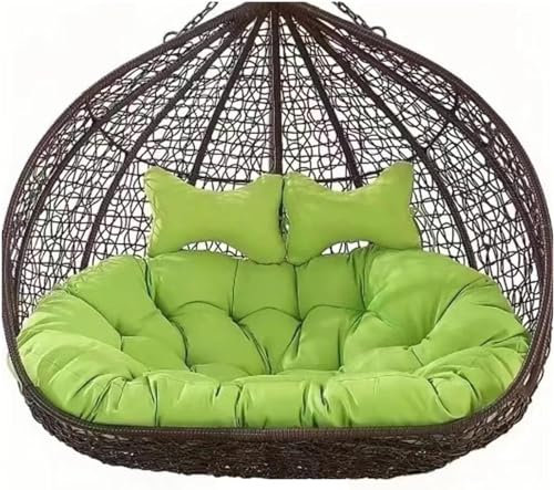 Utomhus hängande äggstol kudde ersättning extra stor storlek (M150 x 110 cm/59 x 43 tum) för 2 personer D hängande korgstol och hängstol bekväm och hållbar utomhuskudde