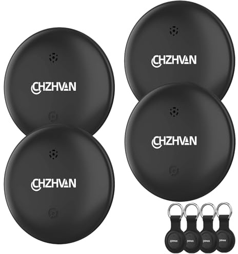 Android Tracker Tag (Not for iOS and Huawei), Android air tag/Smart Tracker Tag/Bluetooth Tracker Compatible with Google Find Hub for Key, Luggage, Backpack, Replaceable Battery (Black 4 Pack）