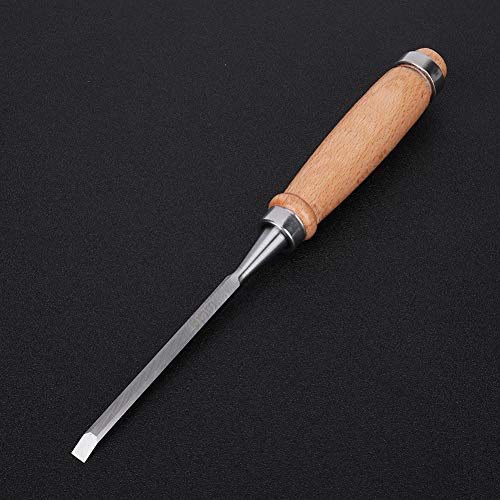 Ensemble de Burin Plat 2PCS avec Poignée en Bois pour le Travail du Bois - Outil de Coupe Haute Performance 6 Mm
