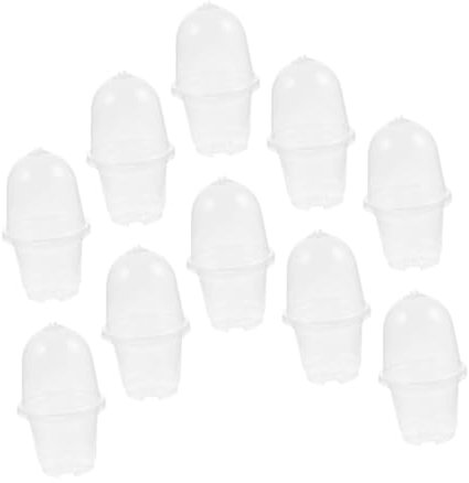TOYANDONA 10juegos Maceta De Humedad Transparente para De Macetas De Cultivo para Plantas De Plástico Tapa para Orquídeas para Jardín