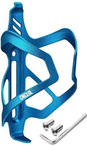 CNCLOL Bike Water Bottle Holder, Lightweight Aluminum Bicycle Bottle Cage Shockproof Design, Holds 20-32oz(500-950ml) for Road/Mountain/BMX/Kids/Gravel/Cycle (Black/Red/Blue/Orange/Purple)