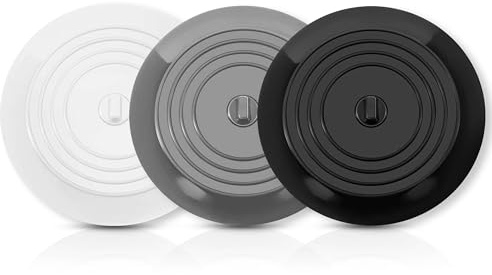 Silikon-Abflussstopfen X3 | 15 cm | WEIß/Grau/Schwarz| Flexibel & wasserdicht - Universal-Abdeckung für Edelstahl-Küchenspüle, Keramik-Badewanne, Toilette, Waschbecken, Dusche