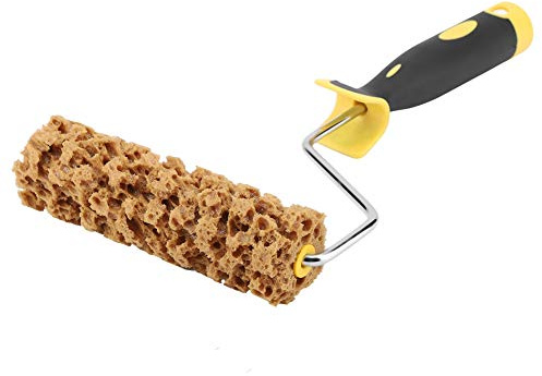 Rankomu Pennello a rullo per texture con manico per decorazione da parete – Rullo per pittura acrilica, efficace per lavori di precisione e tecniche creative (16 cm)
