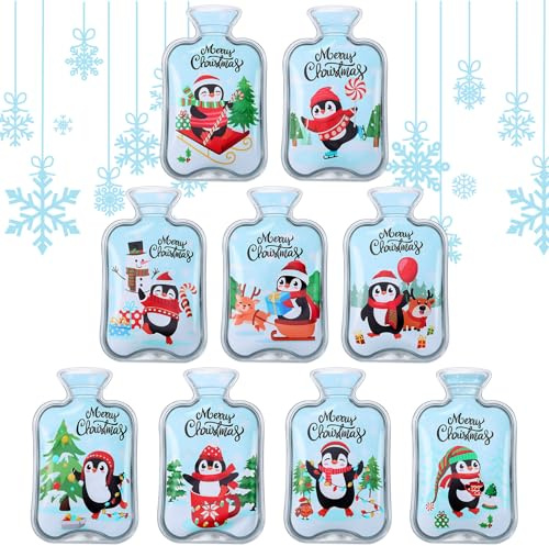 Handwärmer, tragbar, wiederverwendbar, Mini-Handwärmer mit Pinguin, für Kinder, Damen, Winter, Outdoor, Camping, Wandern, 9 Stück