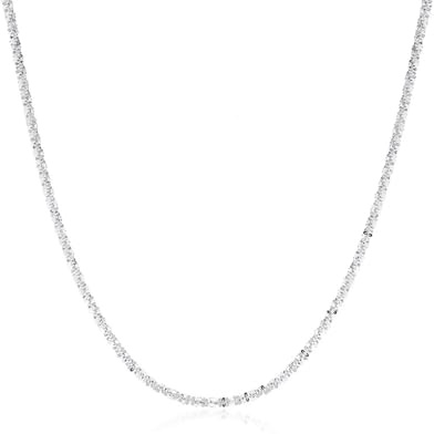 HinDaLi 925 sterlingsilver kedjehalsband för kvinnor män flickor rep tvinnad kedja halsband diamant kvinnor halsband silver stapel diamant kraghalsband glittrande allergivänligt