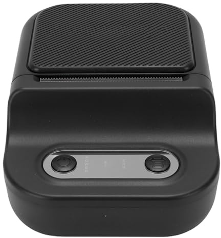 Asixxsix Maker de Etiquetas, Maker de Etiquetas con App, Mini Maker de Etiquetas, Impresora térmica portátil para pequeñas Empresas, Hogar, Oficina, Código de Barras (Black)